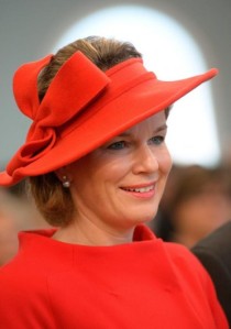 Queen Mathilde, October 19, 2013 in Fabienne Delvigne | The Royal Hats Blog