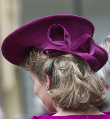Queen Mathilde, Nov. 8, 2013 in Fabienne Delvigne | The Royal Hats Blog